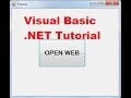 Visual Basic NET Tutorial 51 - How to open a web page with VB NET application