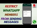 Download Lagu How to Stop Group Members from Sending Messages on WhatsApp Group