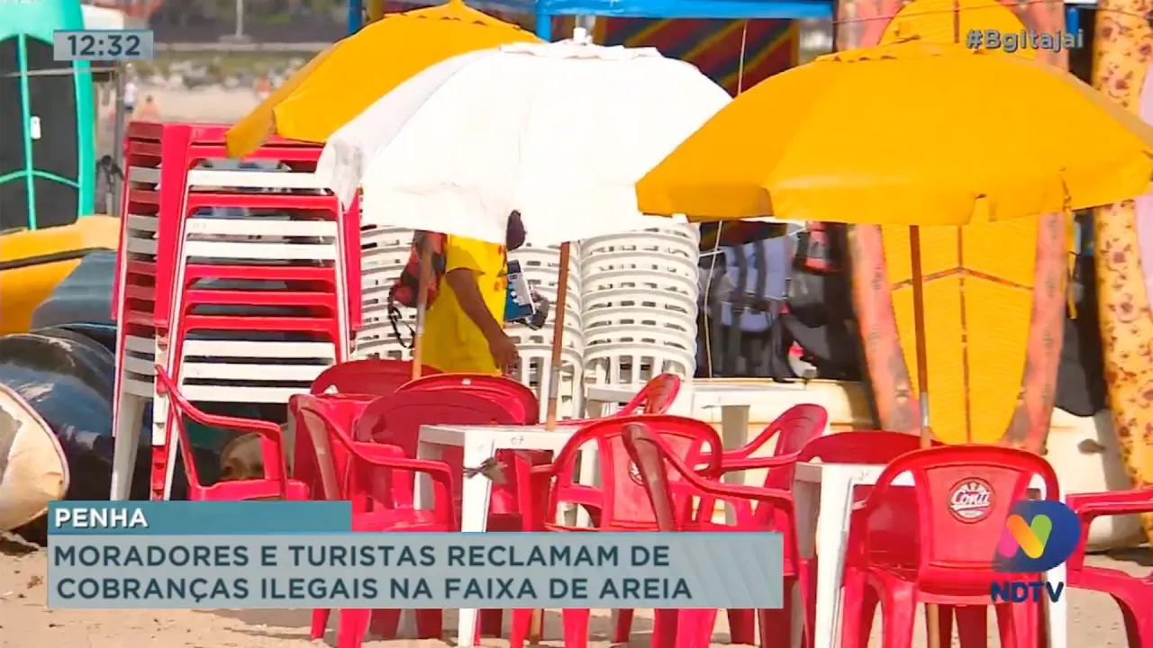 Moradores e turistas reclamam de cobrança ilegais na faixa de areia