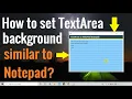 How to set TextArea background similar to Notepad in JavaFX