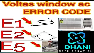 voltas window ac error code e1 e2 e5 window ac