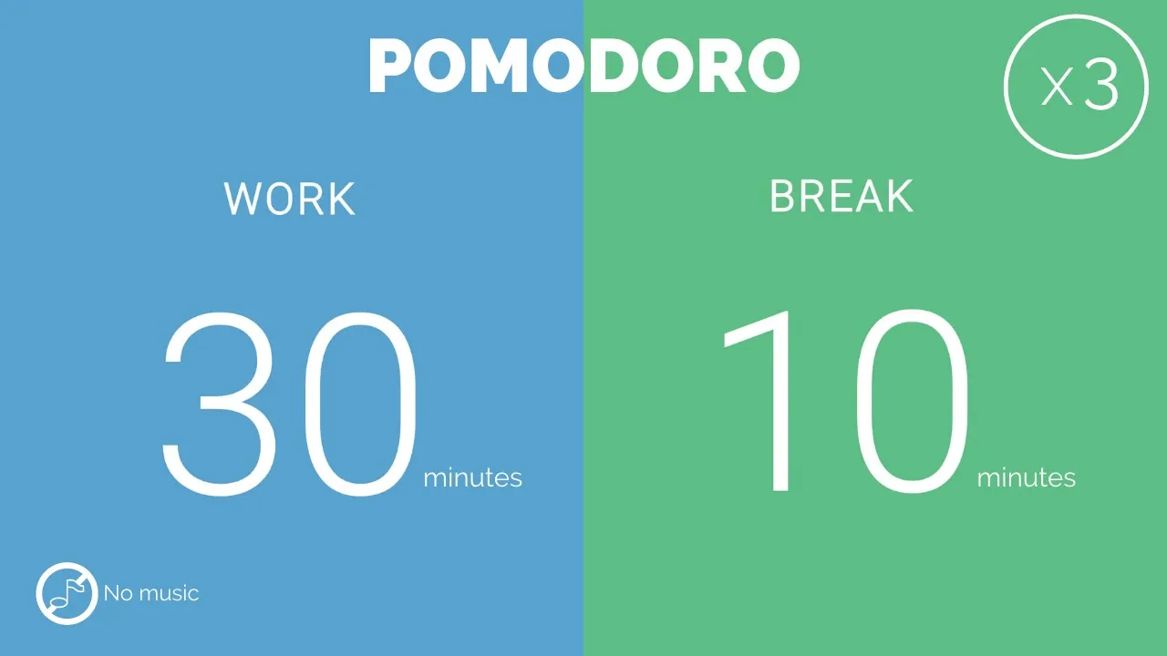 30 / 10  Pomodoro Timer - 2 hours study || No music - Study for dreams - Deep focus - Study timer