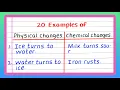 20 Examples of Physical and Chemical Change Examples Physical and Chemical Change Updated