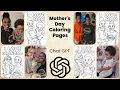 Mothers Day Coloring Pages - Custom Photo to Personalized Craft