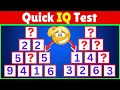 Quick IQ test Advance Intelligence Test how smart are you IQ Test