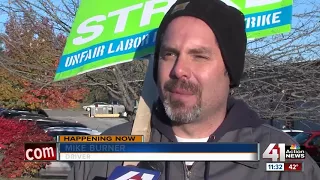 Delivery drivers at Olathe Sysco facility go on strike to push for better wages and benefits