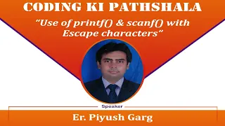 Use of printf and scanf function with Escape Characters in C C C Tutorial in Hindi