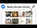 How to make a Webflow navbar sticky Fix Header