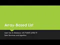 Data Structures and Algorithms ArrayList Part 1