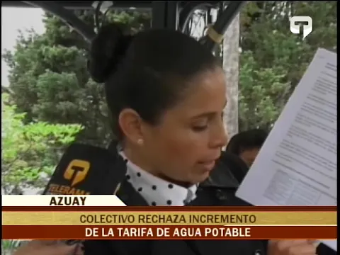 Colectivo rechaza incremento de la tarifa de agua potable