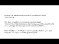 How to upload file to google bucket python
