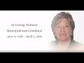 Funeral Service - Sharon Crookston
