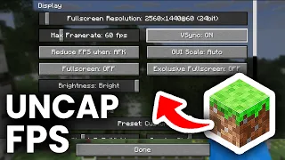How To Uncap Minecraft Java From 60 FPS - Unlimit
