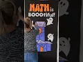 Math classroom door decor idea for Halloween The haunted house is made of polygons