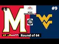 #8 Maryland vs #9 West Virginia - NCAA Basketball 10 Simulation!