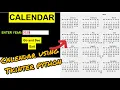 Making an simple CALENDAR using tkinter module in python