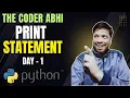 Class 1 Python Tutorial Printing Your First Code Python in Online