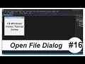 C Tutorial de Windows Forms - Open File Dialog