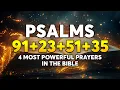 🙏NIGHT PRAYER! 4 Most Powerful Prayers in the Bible   Psalms 91, 23, 51, 35