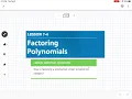 Factoring Polynomials GCF Lesson 7-4