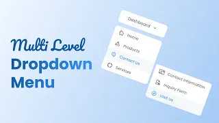 Create Multi Level Dropdown Menu Using HTML CSS Javascript