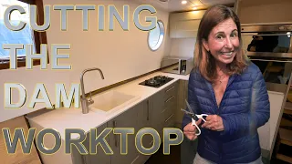 Cutting the DAM Worktop! We finally finished our beautiful galley. Sailing Ocean Fox Ep 195