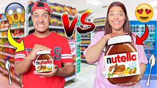 اخيرا ابتسام انتقمت من هشام فتحدي الاكل الكبير ضد الاكل الصغير تعصب بزااف 