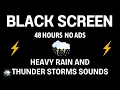 Download Lagu Heavy Rain and Thunderstorm Sounds for Sleeping - Black Screen | Peaceful Nighttime Vibes
