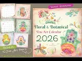 Printable Botanical Calendar Digital Download Floral Art Prints Sunday Monday Start