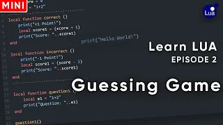 How to make a number Guessing Game in LUA Learn LUA Episode 2