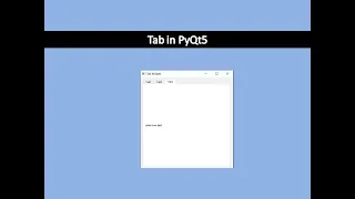 Tab in PyQt5