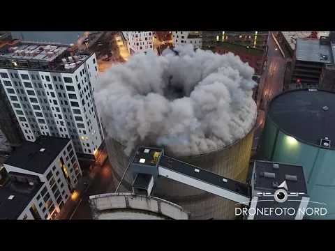 Sprængning af silo på Aalborg Havnefront