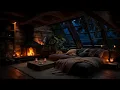 Download Lagu Rain \u0026 Fireplace Sounds in Cozy Living Room | Crackling Fire, Sleeping Pets, Calm Night Ambience