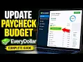 How to update your paycheck budget with EveryDollar - Complete Guide