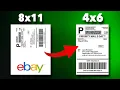How to Change eBay Label Sizes Format from 8x11 Sideways to 4x6 Thermal Label Printer