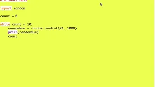 Random Numbers loop