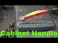 Forging a simple cabinet handle or drawer pull - basic blacksmithing