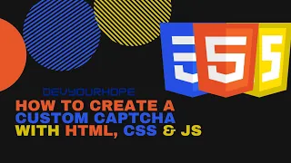 How to create a Custom Captcha in HTML CSS JS
