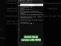 switch node version with NVM