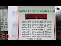 E0 E1 E2 E3 E4 E5 Voltas Inverter AC Error Codes Full Troubleshooting