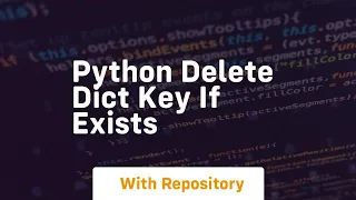 python delete dict key if exists
