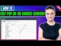 How to edit php ini on Shared servers 2026 PHP ini file location Cpanel