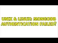 Unix Linux MongoDB authentication failed