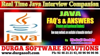 Java Interview Companion Java How many methods are available in Runnable interface