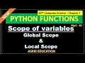 12th Computer Science Chapter 7 - Python Functions Local Global Scope of Variables Part