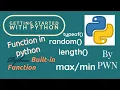 Python for Beginners Working with functions in python Python Built-In Function PART