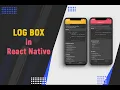 How to hide error in react native Yellow box Red Box Logbox by TechWithYasir