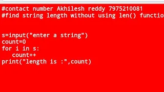 How to find string length without using len function
