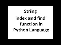Difference between Find and Index