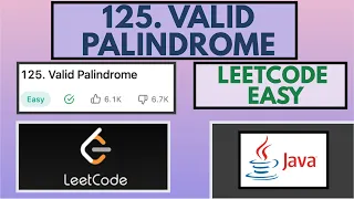 Leetcode 125 Valid Palindrome Easy Java Solution